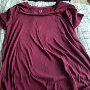 Maroon Solid T shirt